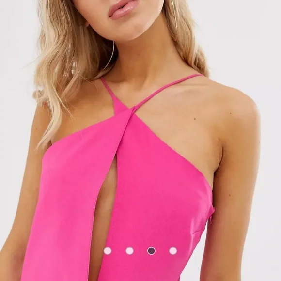 ASOS DESIGN cross front jumpsuit with drape - Picture 4 of 4